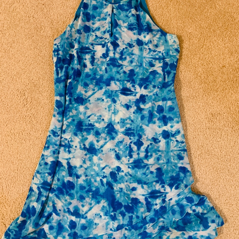 Calvin Klein halter neck chiffon dress
